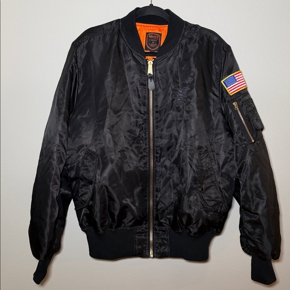 Bravo Other - Bravo Black Embellished Bomber Jacket